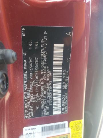 2015 TOYOTA SIENNA XLE 5TDYK3DC6FS534743