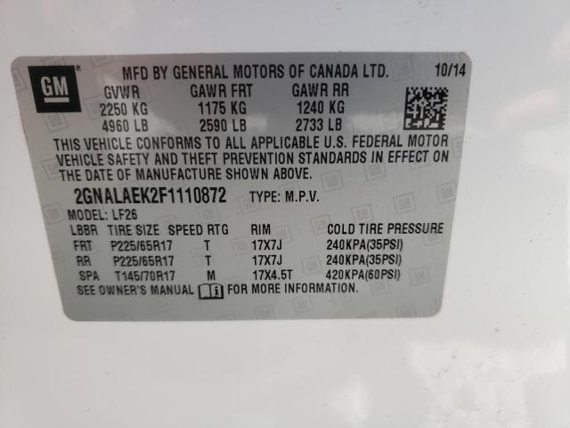 2015 CHEVROLET EQUINOX LS - 2GNALAEK2F1110872
