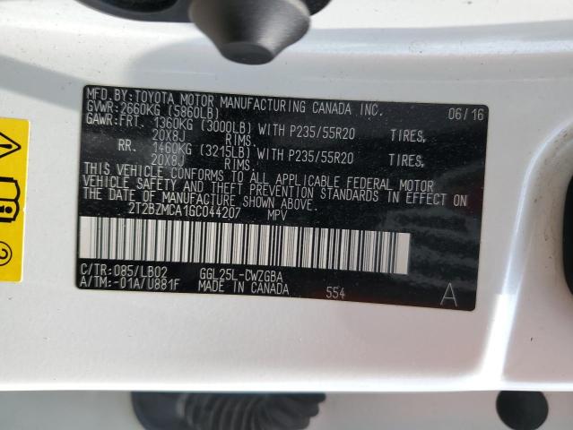 2016 LEXUS RX 350 BAS - 2T2BZMCA1GC044207