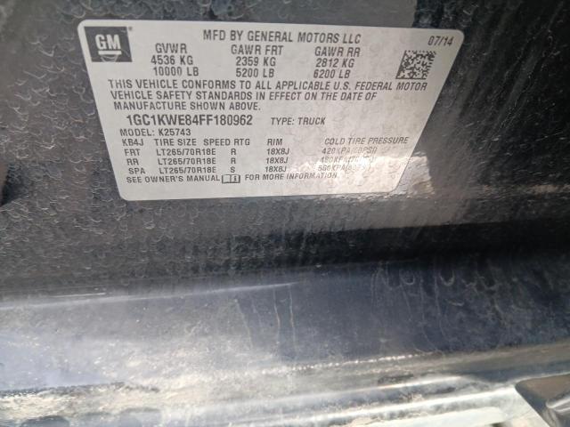 2015 CHEVROLET SILVERADO - 1GC1KWE84FF180962