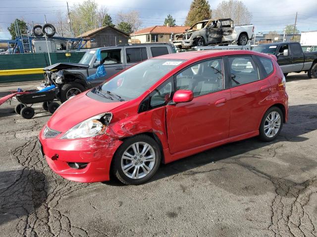 HONDA FIT SPORT 2010 red hatchbac gas JHMGE8G49AC038364 photo #1