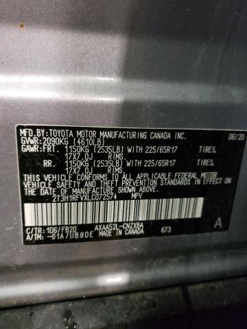 2020 TOYOTA RAV4 LE - 2T3H1RFVXLC072574