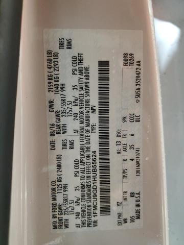 2017 FORD ESCAPE SE - 1FMCU9GD1HUB55624