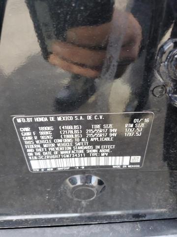 2016 HONDA HR-V EXL 3CZRU6H71GM734311
