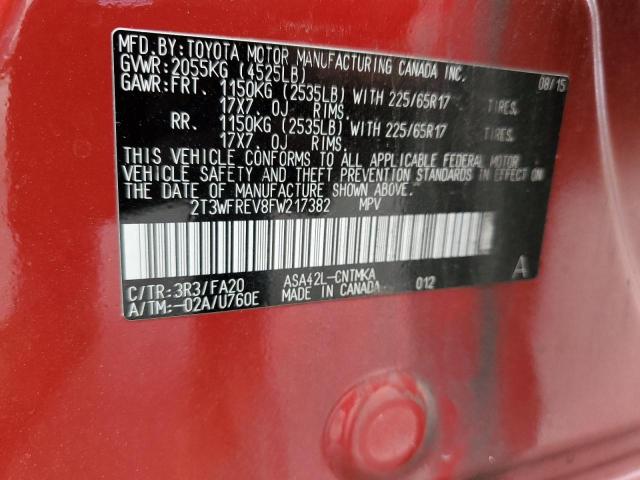 2015 TOYOTA RAV4 XLE - 2T3WFREV8FW217382