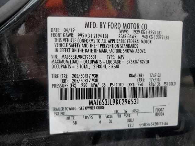 2019 FORD ECOSPORT S - MAJ6S3JL9KC296531