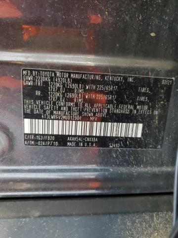 2021 TOYOTA RAV4 LE - 4T3LWRFV2MU012901