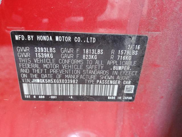 2016 HONDA FIT LX - JHMGK5H5XGX033982
