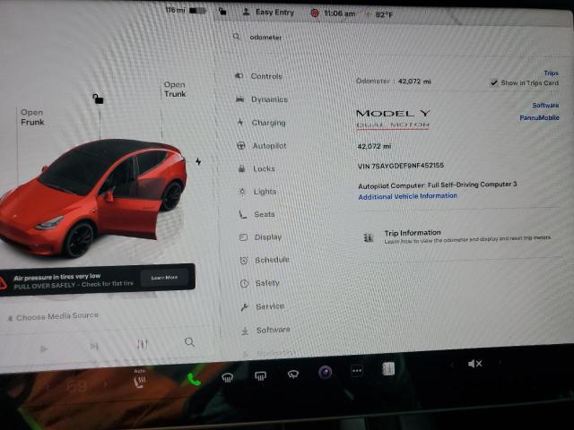 2022 TESLA MODEL Y - 7SAYGDEF9NF452155