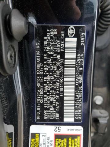 2018 TOYOTA CAMRY L - 4T1B11HK4JU020193