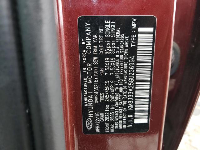 2016 HYUNDAI TUCSON LIM - KM8J33A25GU236994