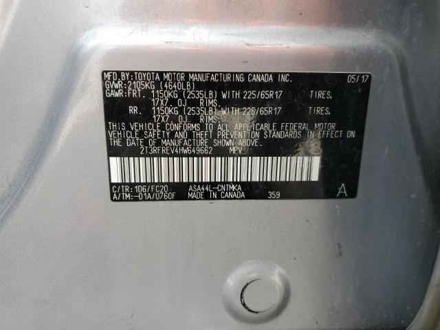 2017 TOYOTA RAV4 XLE - 2T3RFREV4HW649662