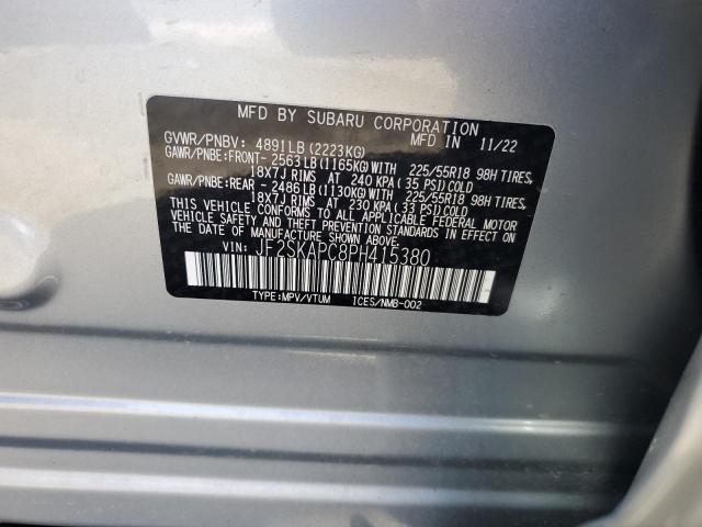 2023 SUBARU FORESTER L - JF2SKAPC8PH415380