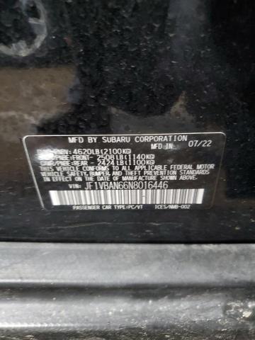 2022 SUBARU WRX LIMITE JF1VBAN66N8016446