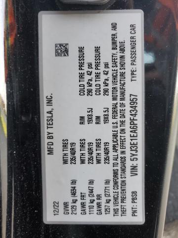 2023 TESLA MODEL 3 - 5YJ3E1EA6PF434957