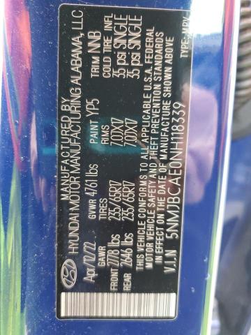 2022 HYUNDAI TUCSON SEL - 5NMJBCAE0NH118339