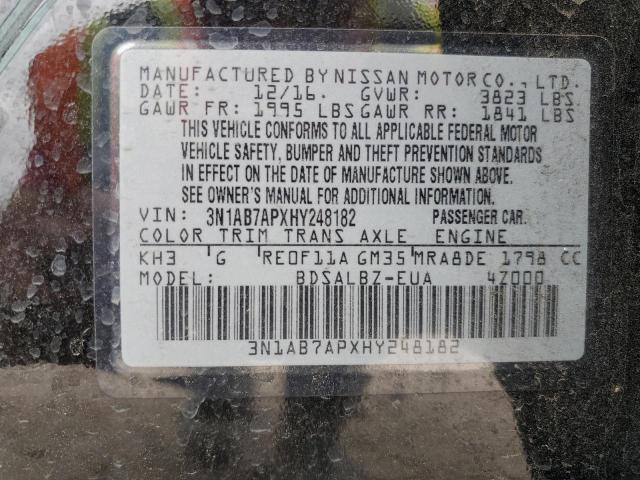 2017 NISSAN SENTRA S - 3N1AB7APXHY248182