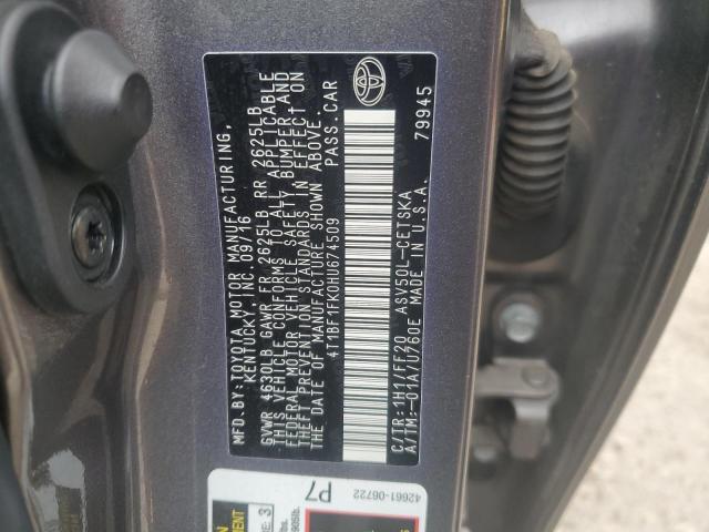 2017 TOYOTA CAMRY LE - 4T1BF1FK0HU674509