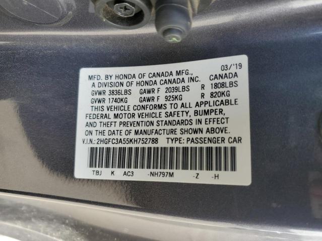 2019 HONDA CIVIC SI - 2HGFC3A55KH752788