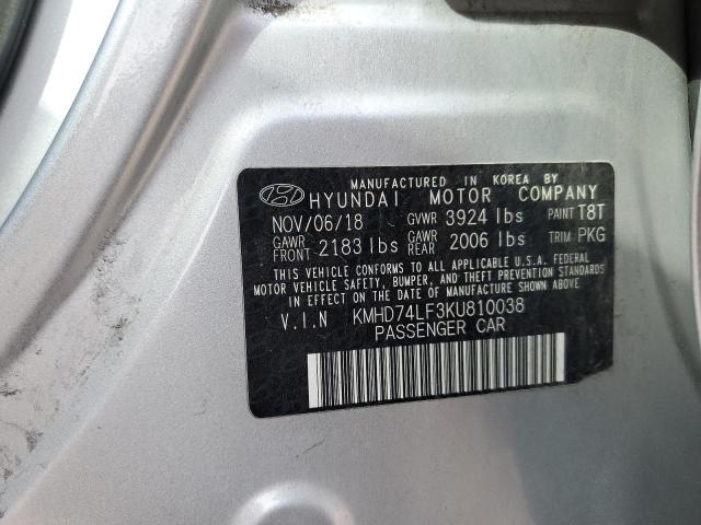 2019 HYUNDAI ELANTRA SE - KMHD74LF3KU810038