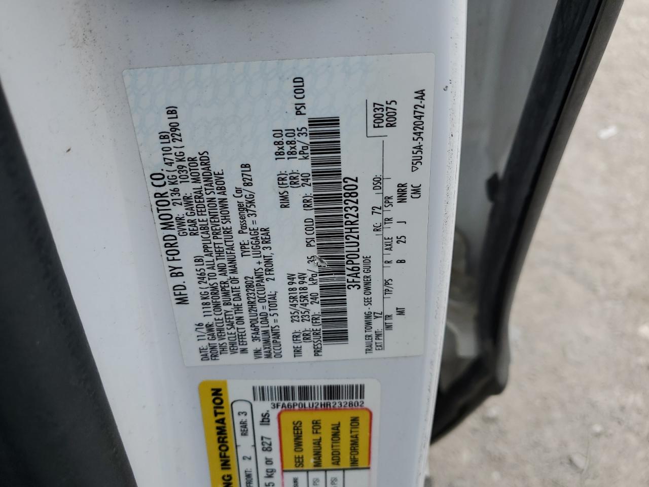 Ford Fusion se 2017