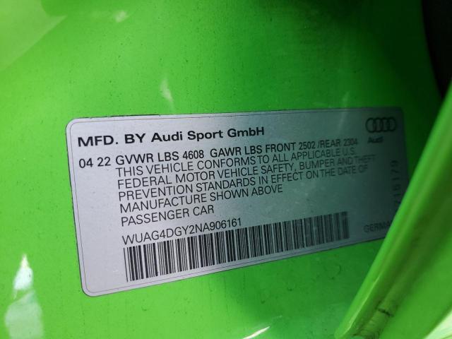 2022 AUDI RS3 WUAG4DGY2NA906161