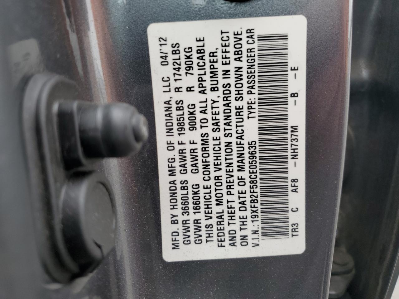 Honda Civic lx 2012