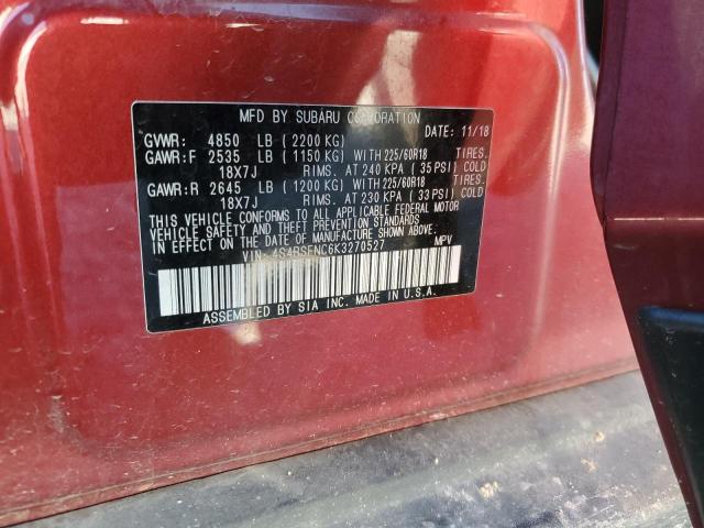 2019 SUBARU OUTBACK 3. 4S4BSENC6K3270527