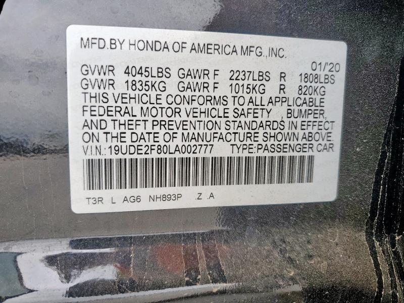 2020 ACURA ILX PREMIU 19UDE2F80LA002777