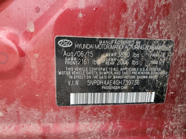 2016 HYUNDAI ELANTRA SE - 5NPDH4AE4GH739736
