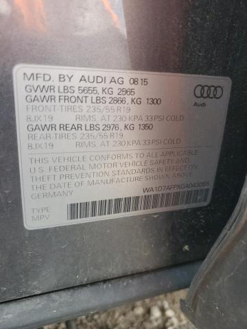 2016 AUDI Q5 PREMIUM - WA1D7AFPXGA043055