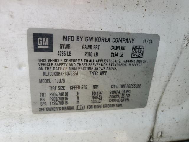 2015 CHEVROLET TRAX LS - KL7CJKSBXFB075884
