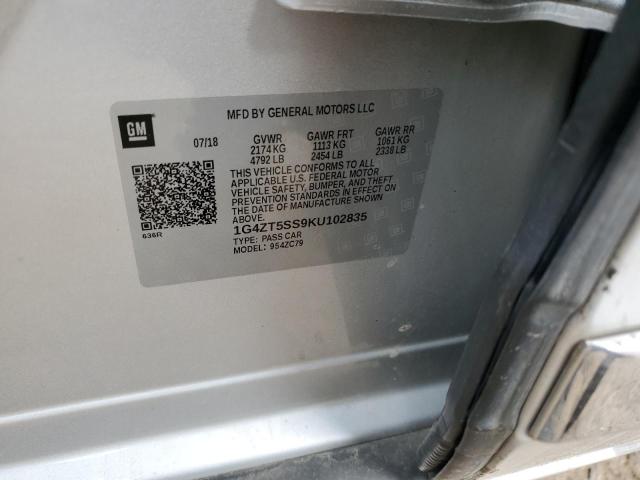 2019 BUICK LACROSSE P 1G4ZT5SS9KU102835