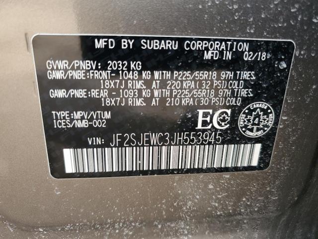 2018 SUBARU FORESTER 2 - JF2SJEWC3JH553945