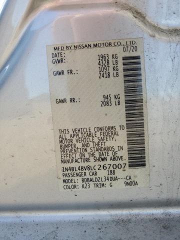 2020 NISSAN ALTIMA S - 1N4BL4BV8LC267007