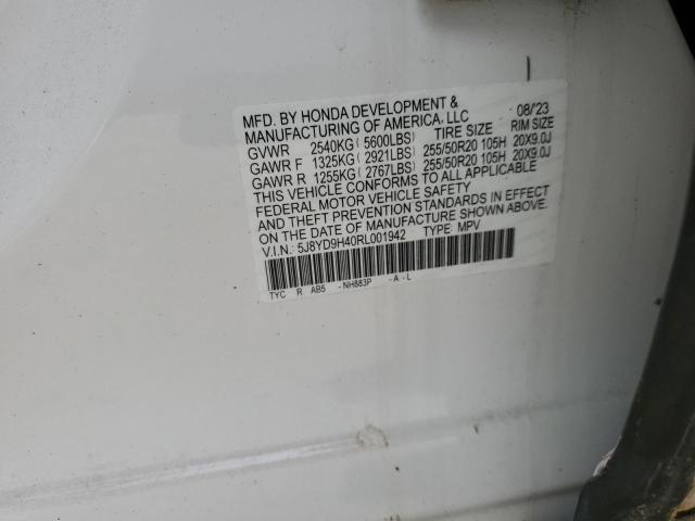 2024 ACURA MDX TECHNO 5J8YD9H40RL001942