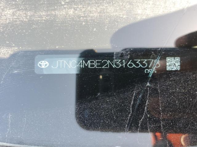 2022 TOYOTA COROLLA XSE JTNC4MBE2N3163378