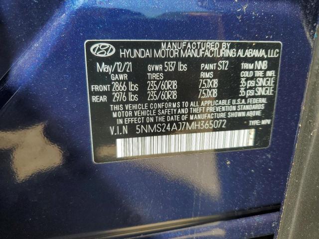 2021 HYUNDAI SANTA FE S - 5NMS24AJ7MH365072