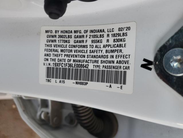2020 HONDA CIVIC EX - 19XFC1F36LE008642