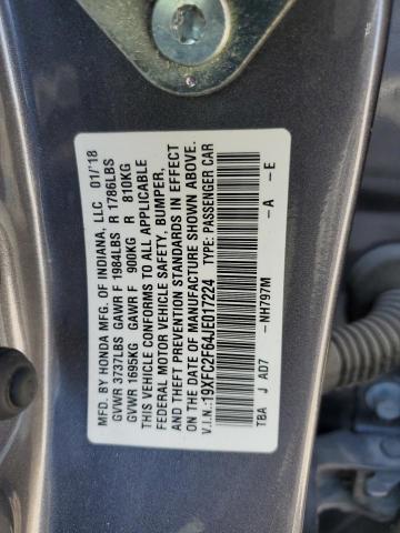 2018 HONDA CIVIC LX - 19XFC2F64JE017224