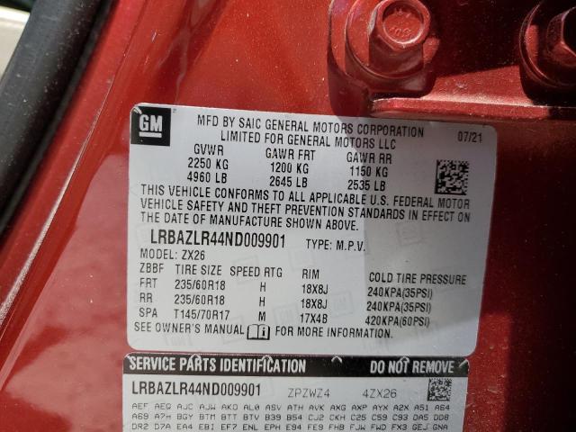 2022 BUICK ENVISION P - LRBAZLR44ND009901