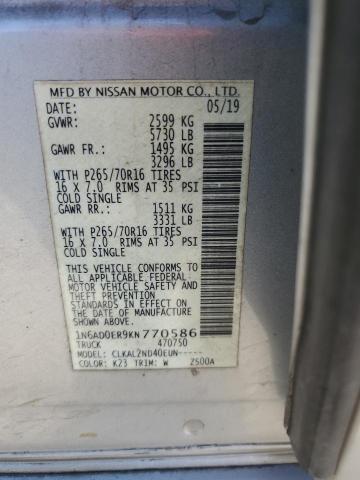 1N6AD0ER9KN770586 2019 NISSAN FRONTIER