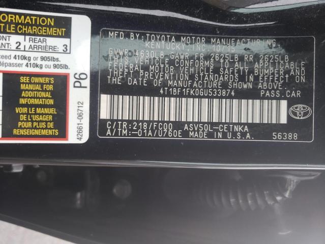 2016 TOYOTA CAMRY - 4T1BF1FK0GU533874