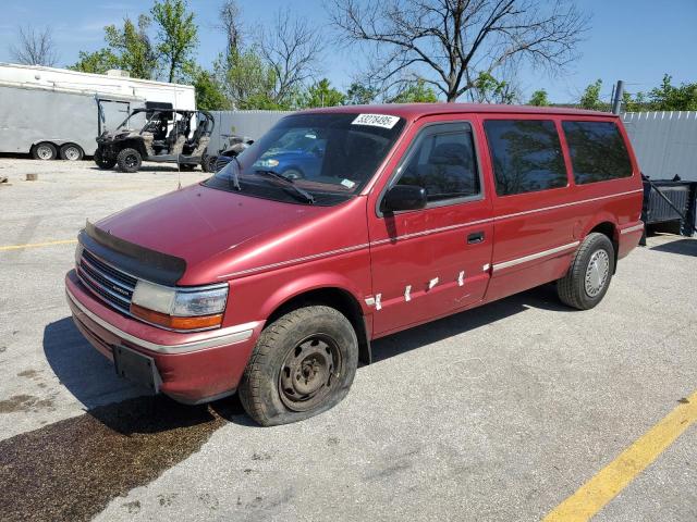 PLYMOUTH GRAND VOYA 1993 red extended gas 1P4GH44R0PX643369 photo #1