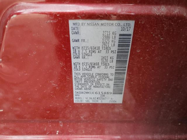2018 NISSAN PATHFINDER - 5N1DR2MM3JC615489