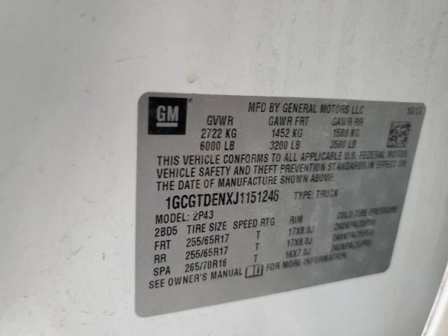 2018 CHEVROLET COLORADO Z - 1GCGTDENXJ1151246