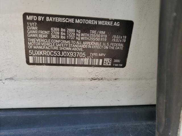 2018 BMW X5 XDRIVE3 - 5UXKR0C53J0X93705
