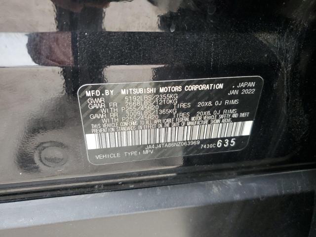 2022 MITSUBISHI OUTLANDER JA4J4TA86NZ063969