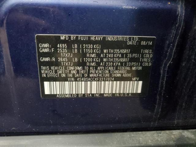2015 SUBARU OUTBACK 2. - 4S4BSACCXF3217024