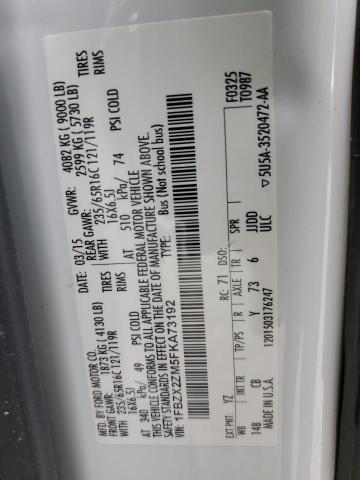 2015 FORD TRANSIT T- - 1FBZX2ZM5FKA73192